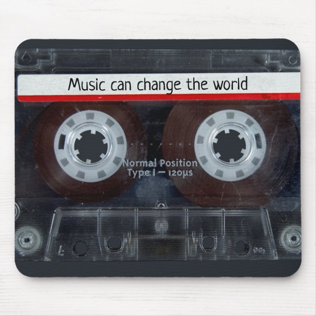 Retro Music Cassette with Quote Mouse Pad (Front)