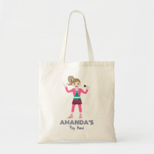 Retro music girls band Birthday Party Tote Bag