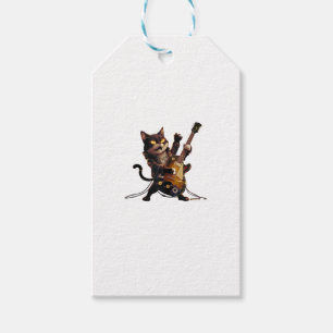 Retro Music Lover Heavy Metal Electric Guitar Funn Gift Tags