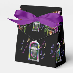 Retro Music Notes Juke Box Tent Favour Box
