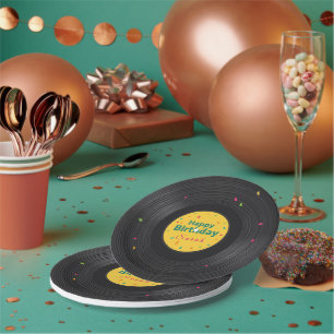 Retro Music Party Paper Plate