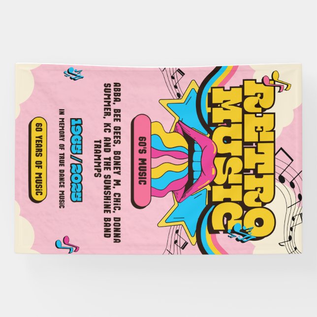 RETRO MUSIC POSTER banner (Horizontal)