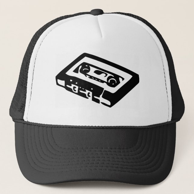 retro music t shirt trucker hat (Front)