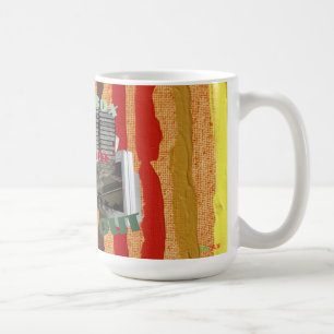 Retro Music, Tower Blocks and Boom Box Mug