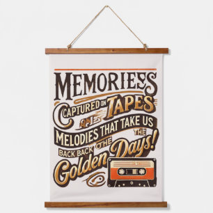 Retro Music Wall Tapestry – Vintage Cassette Tape 