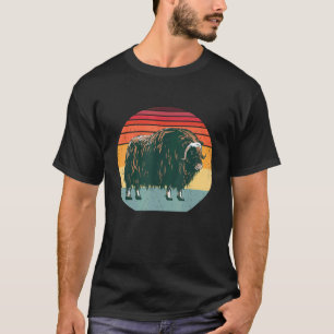 Retro Musk Oxen Musk Ox Arctic Animal Umingmak Ala T-Shirt