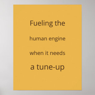 Retro Mustard Heavy Text Perfusionist Print
