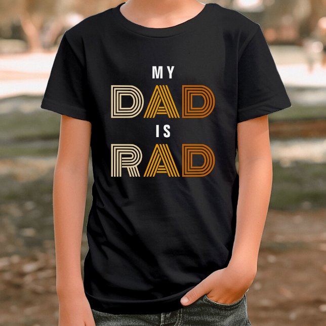 Retro My Dad is Rad Kid's Father's Day T-Shirt (Retro Rad Dad )
