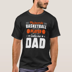 Retro My Favourite Basketball Player Calls Me Dad T-Shirt