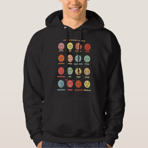 Retro My Feelings Emotion Faces Mental Health Matt Hoodie