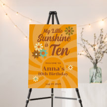 Retro My Little Sunshine daisy 10th birthday