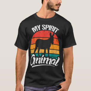 Retro My spirit animal design donkey lover and don T-Shirt
