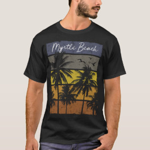 Retro Myrtle Beach Beach Print Vacation christmas  T-Shirt