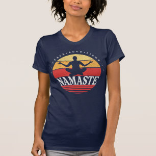 Retro Namaste, yoga pose T-Shirt