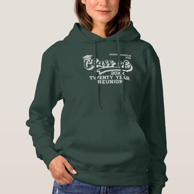 Retro Name Date Class Batch Reunion  Hoodie (Front)