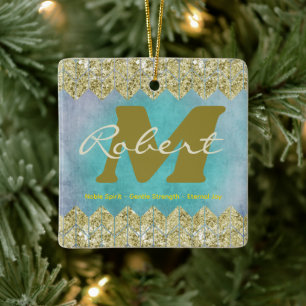 Retro Name Meaning Personalised Christmas Ornament