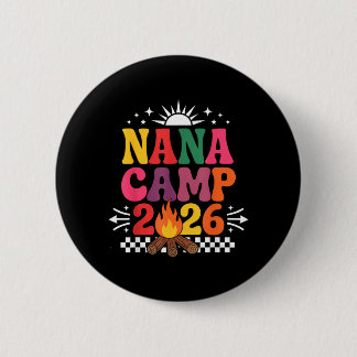 Retro Nana Camp 2026 Family Vacation Summer 6 Cm Round Badge