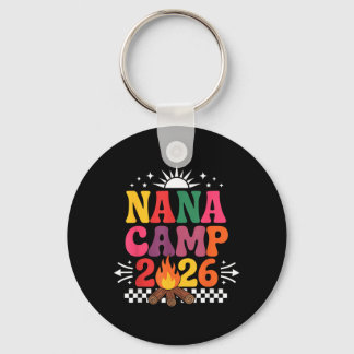 Retro Nana Camp 2026 Family Vacation Summer Key Ring