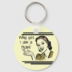 Retro Nani T-shirts and GIfts Key Ring