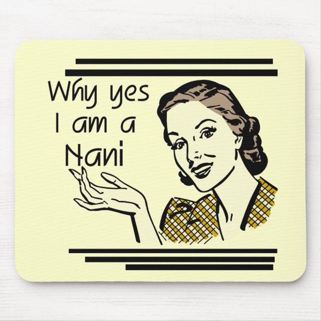 Retro Nani T-shirts and GIfts Mouse Pad (Front)