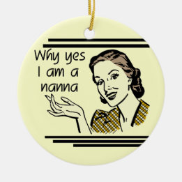 Retro Nanna T-shirts and Gifts Ceramic Tree Decoration