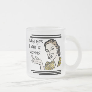 Retro Nanna T-shirts and Gifts Frosted Glass Coffee Mug
