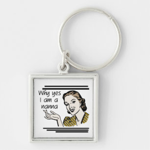 Retro Nanna T-shirts and Gifts Key Ring