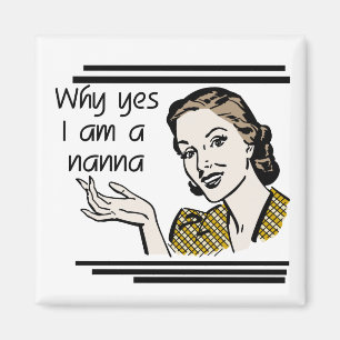 Retro Nanna T-shirts and Gifts Magnet