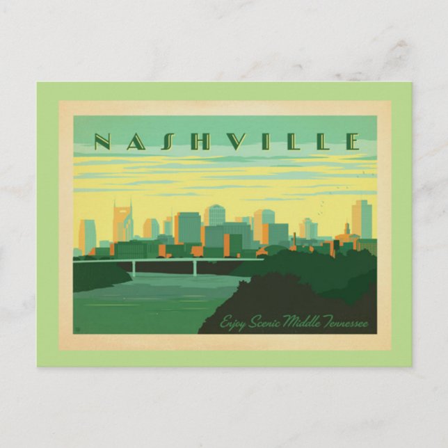 Retro Nashville Postcard (Front)