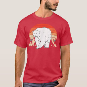 Retro Nature Arctic Animal Lover Polar Bear T-Shirt