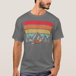 Retro Nature Mountains Animal Lover Forest Animal T-Shirt