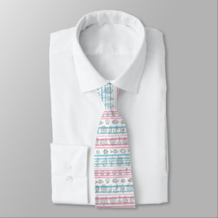 Retro Nautical Watercolor Pattern (12) Tie