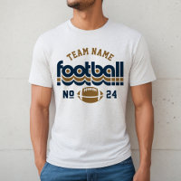 Retro Navy Dark Gold Football Team Number