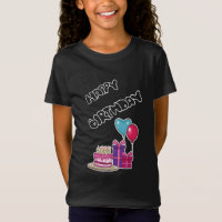 Retro Neon Bubble Text Happy Birthday