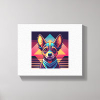 Retro Neon Chihuahua – Vibrant Synthwave Dog Art