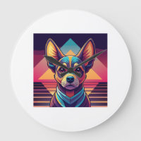 Retro Neon Chihuahua � Vibrant Synthwave Dog Art