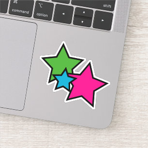 Retro Neon Colourful Stars Whimsical