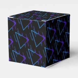 Retro Neon Geometric Pattern 2 Cube Favour Box