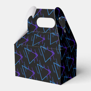 Retro Neon Geometric Pattern 2 Gable Favour Box