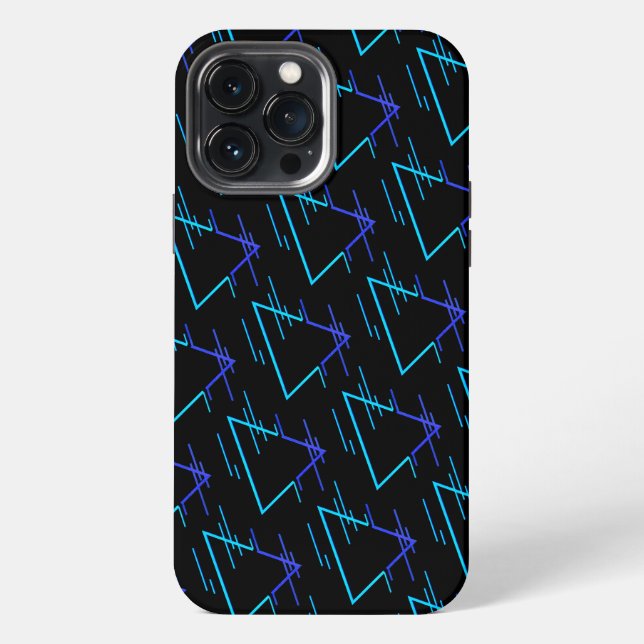 Retro Neon Geometric Pattern 3 iPhone Case (Back)