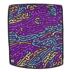 Retro Neon Maze Pattern – Arcade Aesthetic Backpack