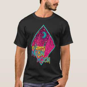 Retro Neon Moon Pink Western Country Music 80s 90 T-Shirt
