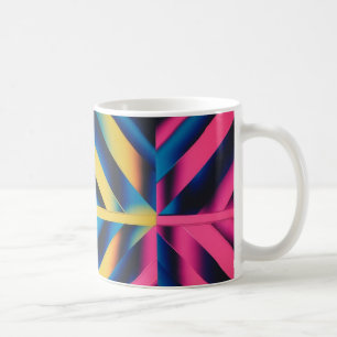 Retro Neon Triangles – Bold Geometric 80s Classic Coffee Mug