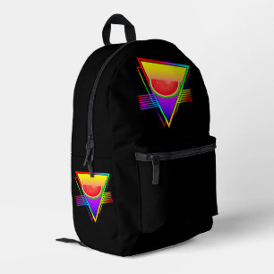 Retro Neon Watermelon Printed Backpack