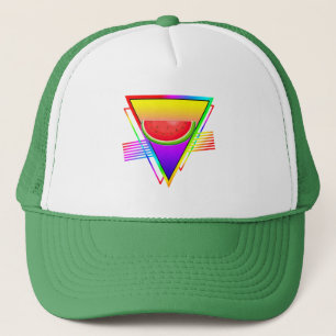 Retro Neon Watermelon Trucker Hat