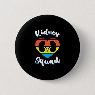 Retro Nephrology Team Dialysis Nurse Kidney Squad 6 Cm Round Badge