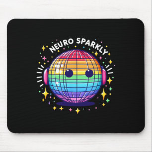 Retro Neurodivergent Neurosparkly Autism Spectrum Mouse Pad