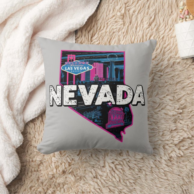 Retro Nevada Silhouette Cushion (Blanket)