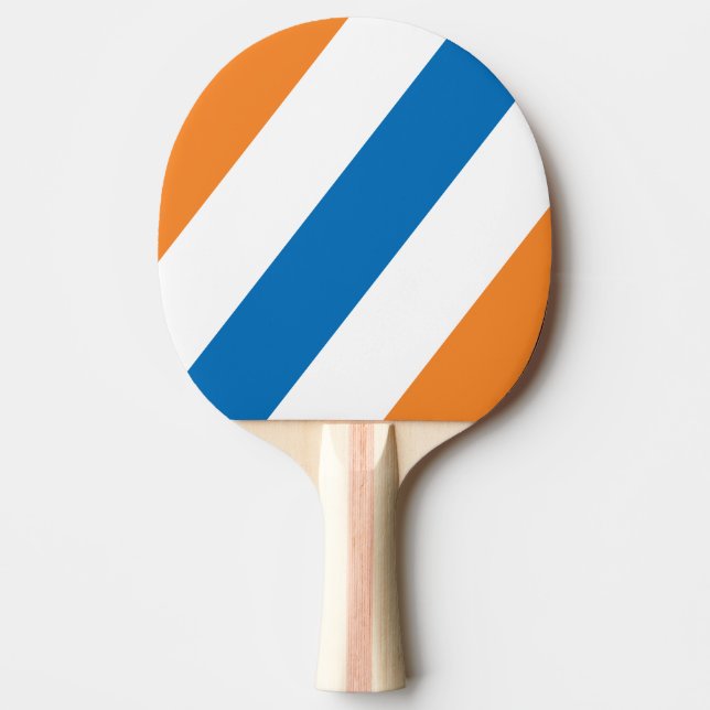 Retro New Amsterdam Bold Stripes Ping Pong Paddle (Front)
