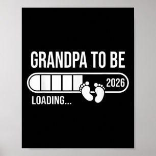 Retro New Dad Est 2026 Father Day Grandpa To Be 20 Poster